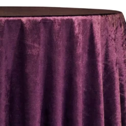 Lush Velvet Table Linen in Eggplant