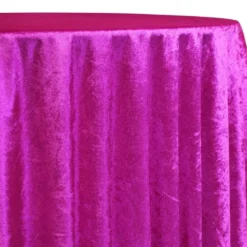 Lush Velvet Table Linen in Fuchsia
