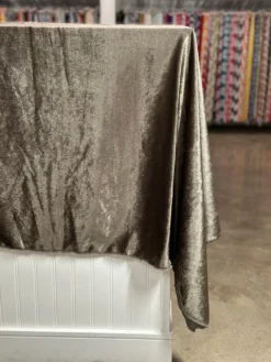 Lush Velvet Table Linen in Grey