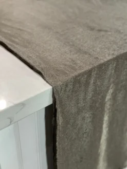 Lush Velvet Table Linen in Grey