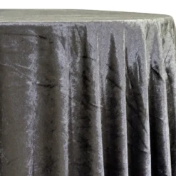 Lush Velvet Table Linen in Grey