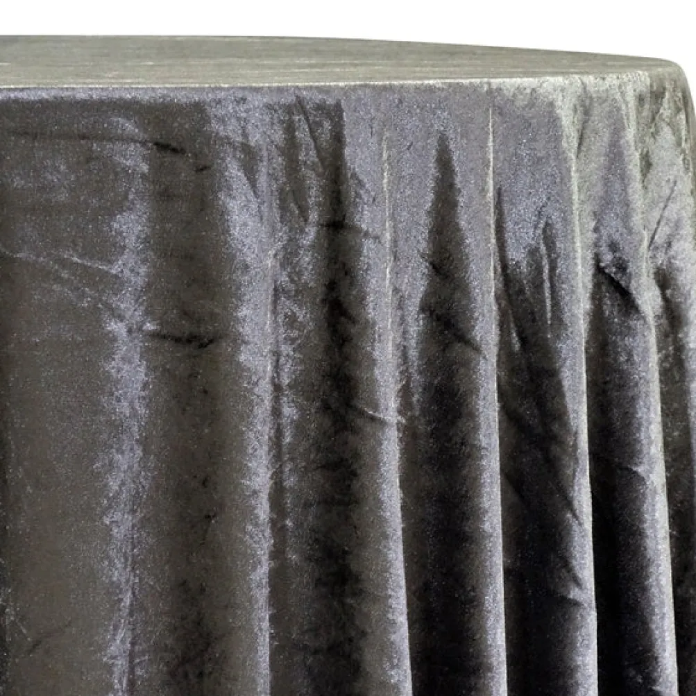 Lush Velvet Table Linen in Grey