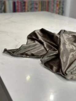 Lush Velvet Table Linen in Grey