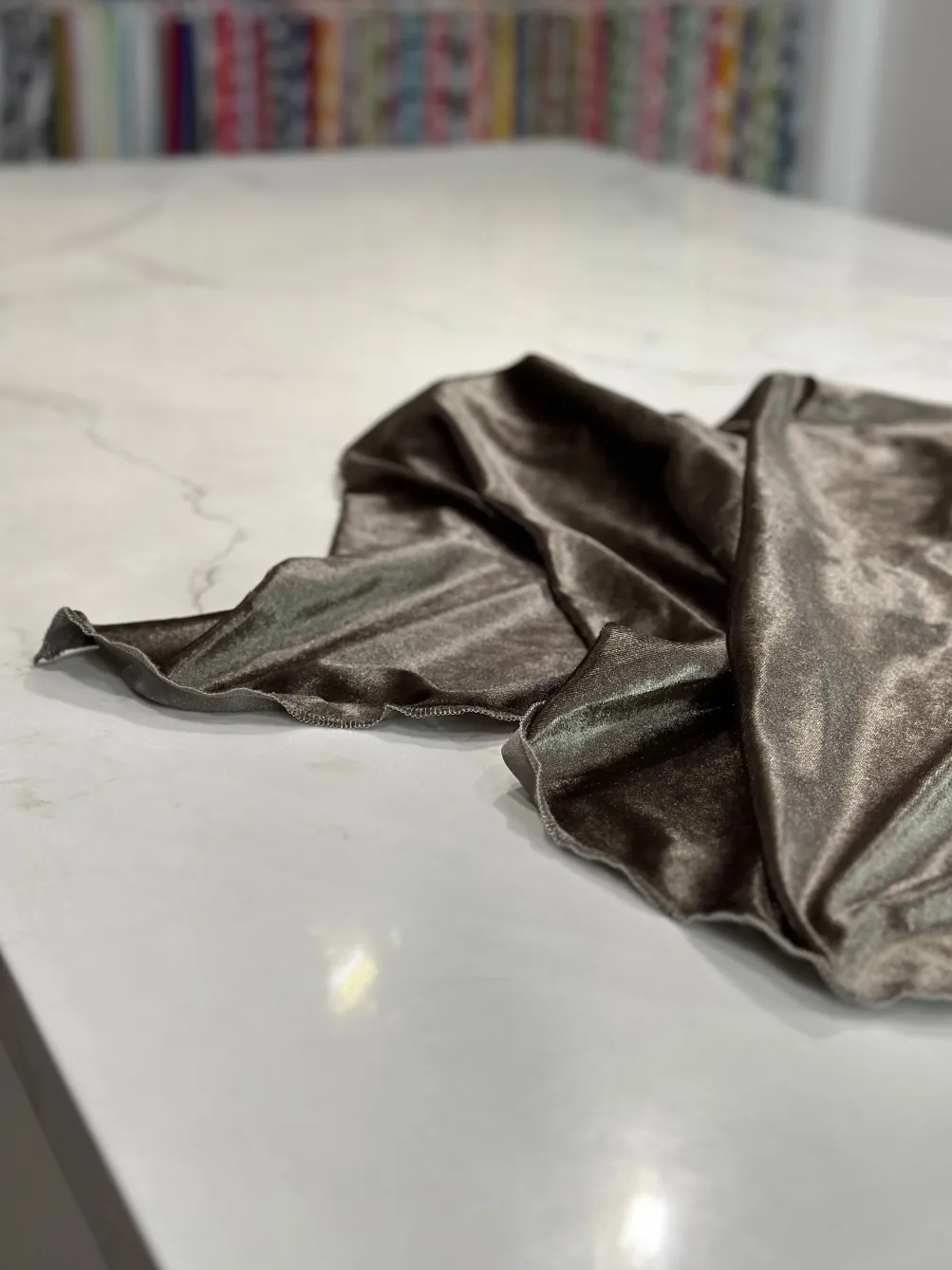 Lush Velvet Table Linen in Grey