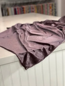 Lush Velvet Table Linen in Heather