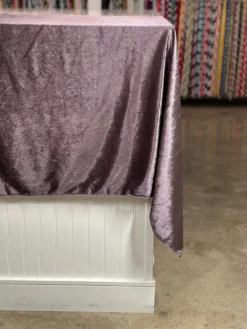 Lush Velvet Table Linen in Heather