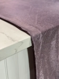 Lush Velvet Table Linen in Heather