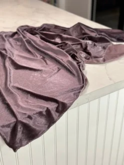 Lush Velvet Table Linen in Heather