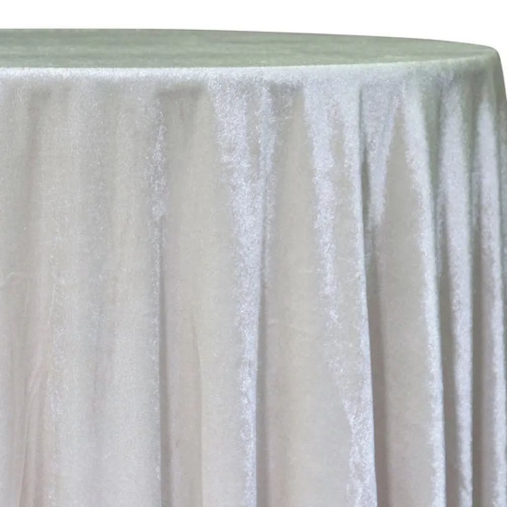 Lush Velvet Table Linen in Ivory
