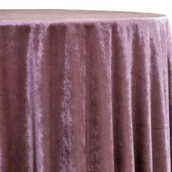 Lush Velvet Table Linen in Mauve