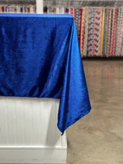 Lush Velvet Table Linen in Navy