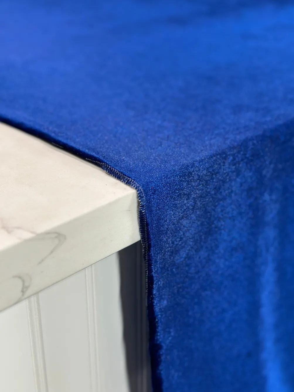 Lush Velvet Table Linen in Navy