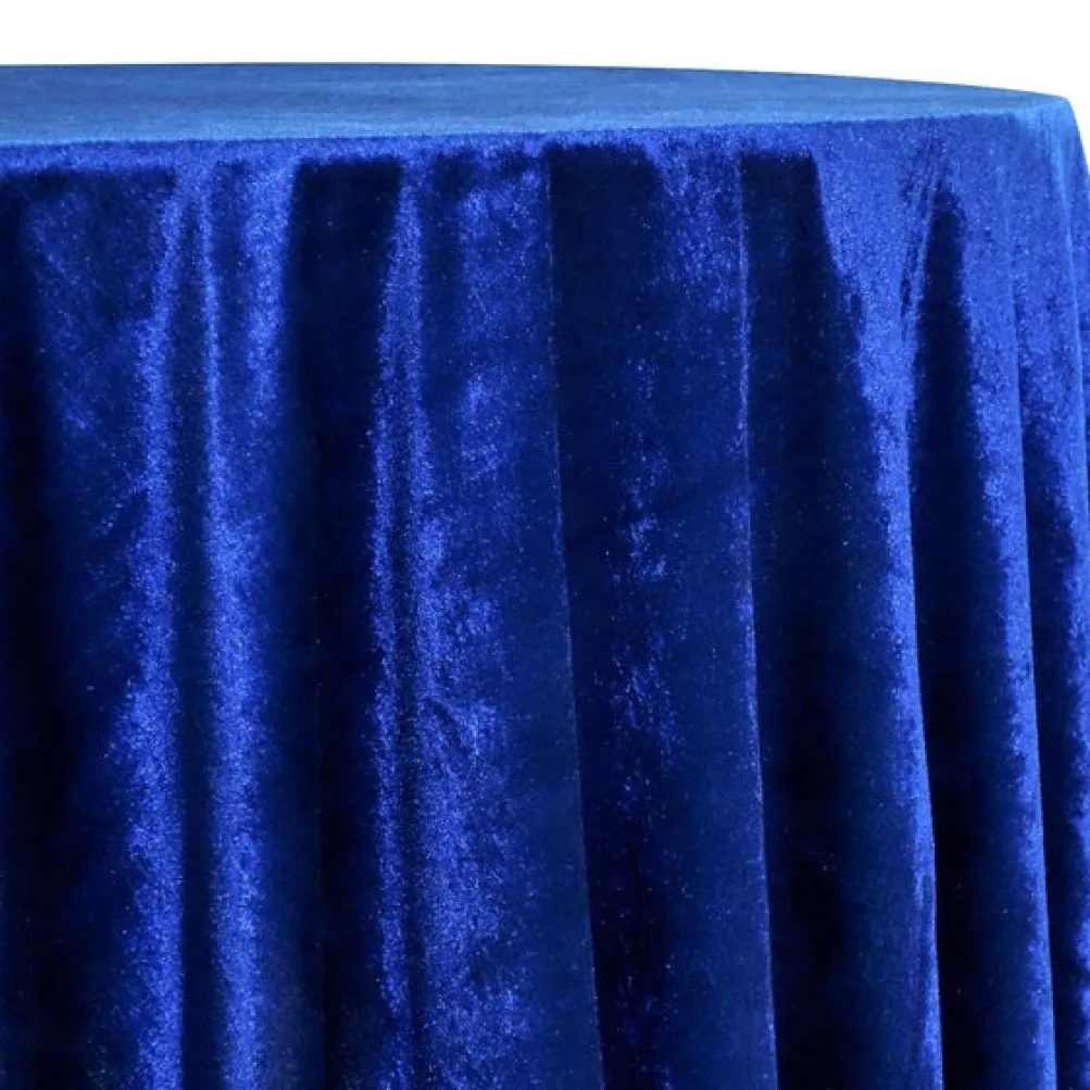Lush Velvet Table Linen in Navy