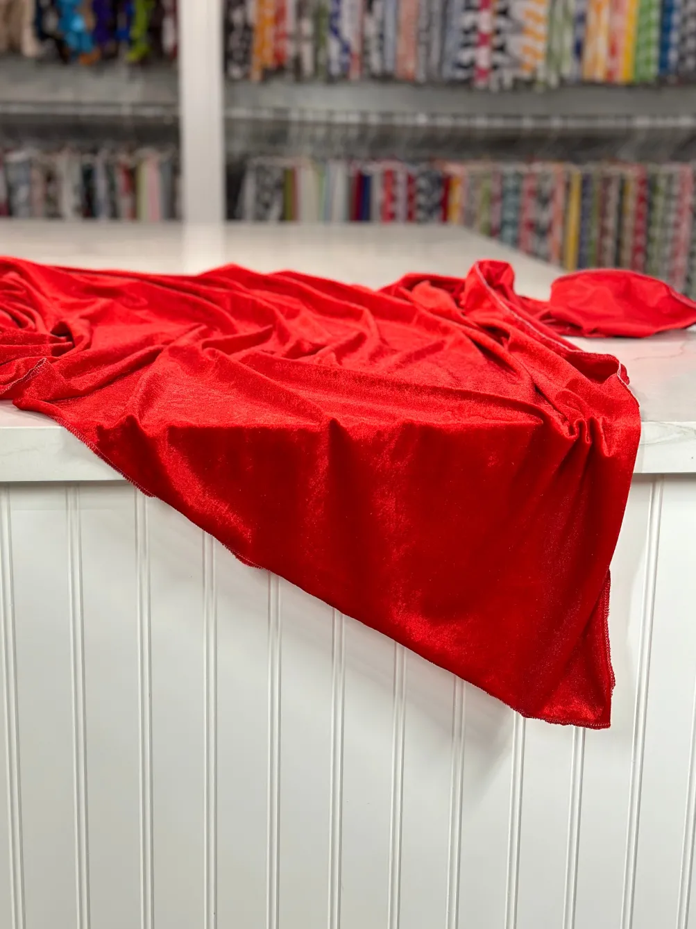 Lush Velvet Table Linen in Red