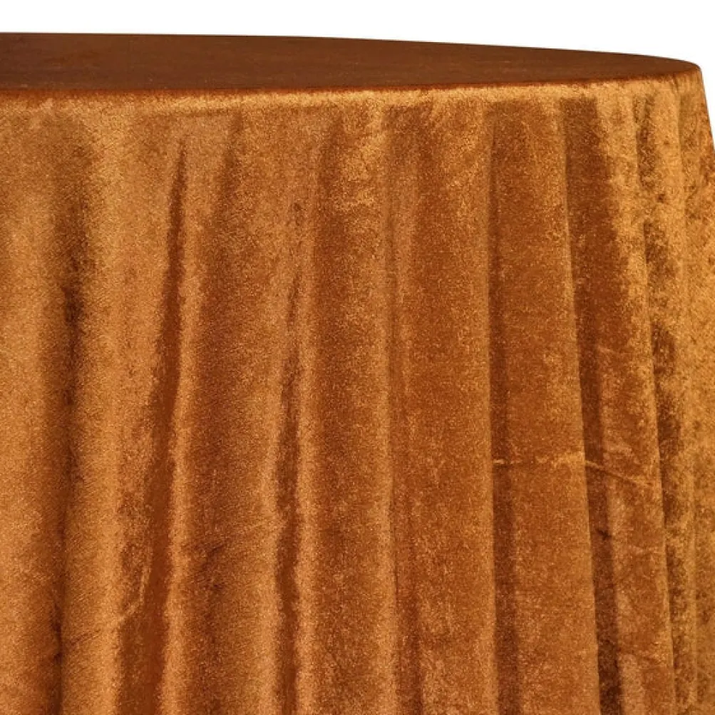 Lush Velvet Table Linen in Rust