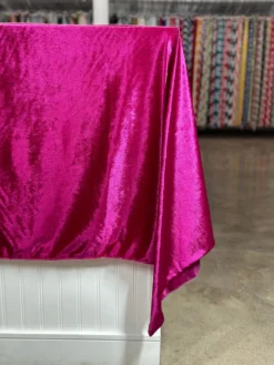 Lush Velvet Table Linen in Sangria