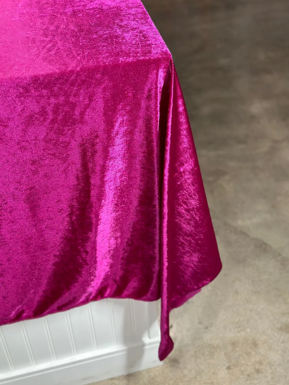 Lush Velvet Table Linen in Sangria