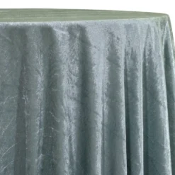 Lush Velvet Table Linen in Sea Foam