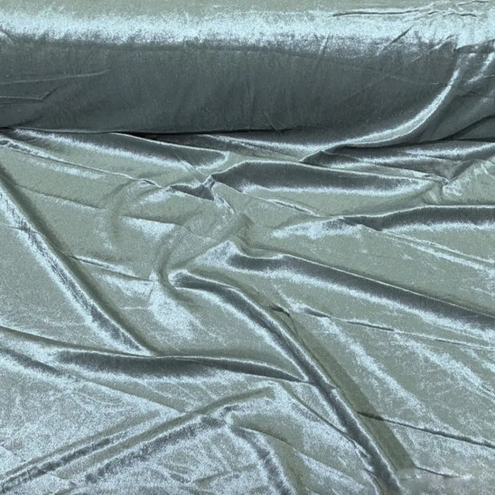 Lush Velvet Table Linen in Sea Foam
