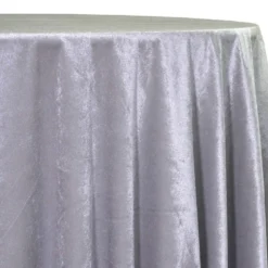 Lush Velvet Table Linen in Silver