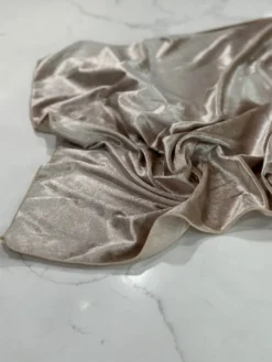 Lush Velvet Table Linen in Taupe