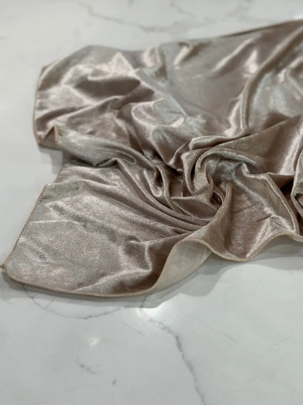 Lush Velvet Table Linen in Taupe