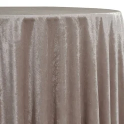 Lush Velvet Table Linen in Taupe