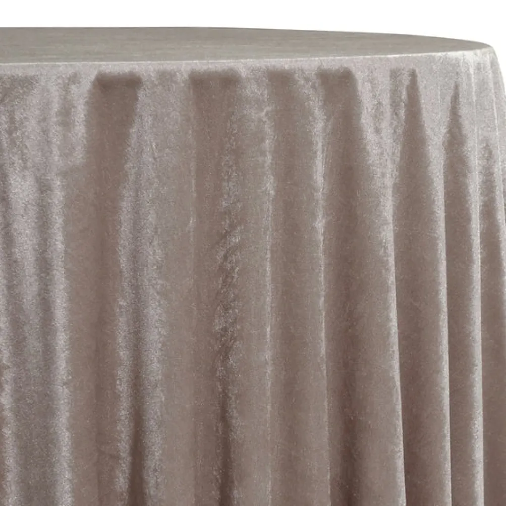 Lush Velvet Table Linen in Taupe