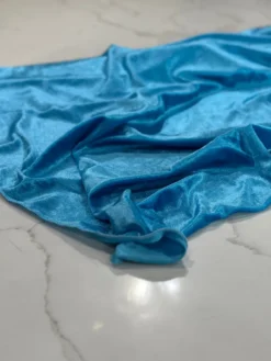 Lush Velvet Table Linen in Turquoise