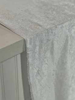 Lush Velvet Table Linen in White