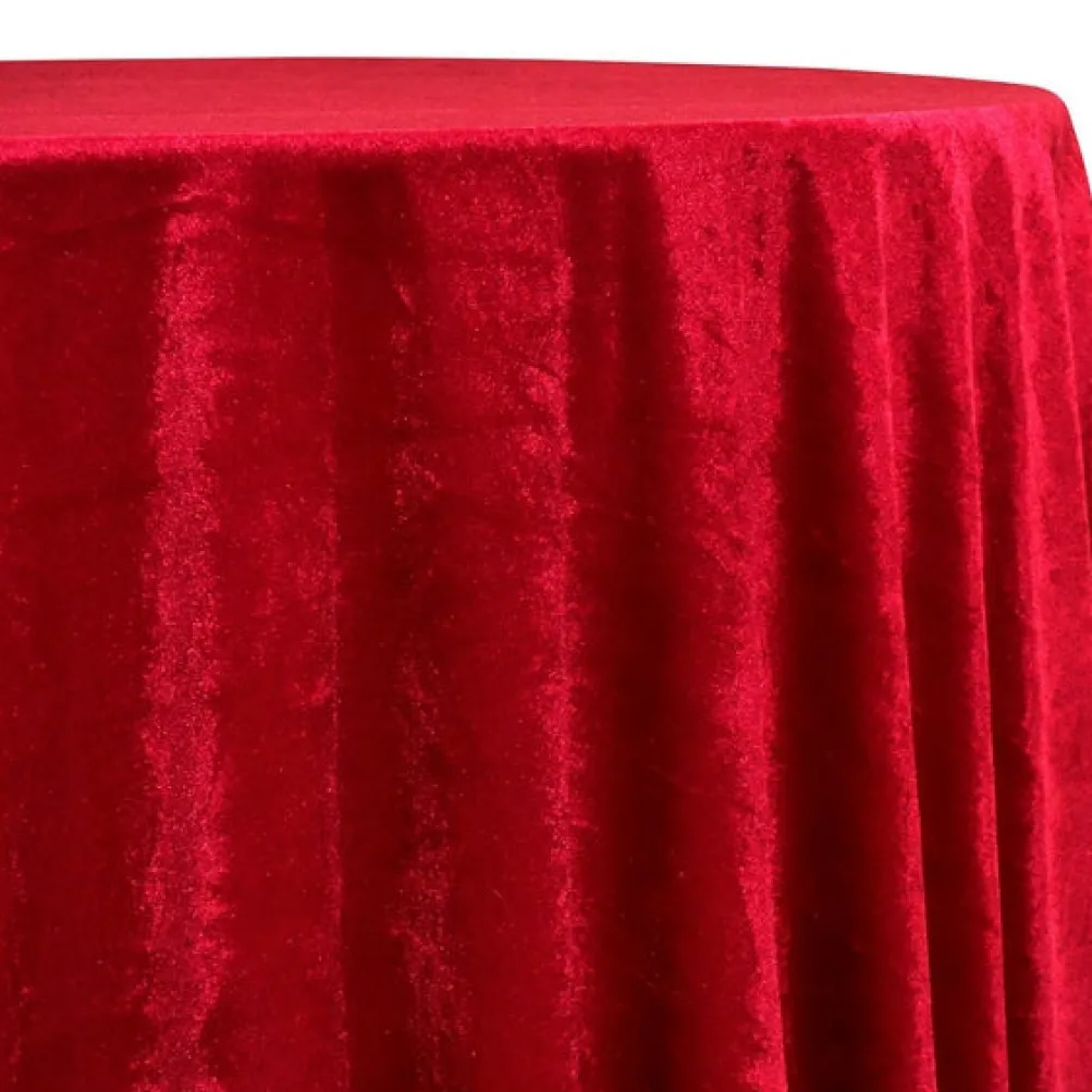 Lush Velvet Table Linen in Wine