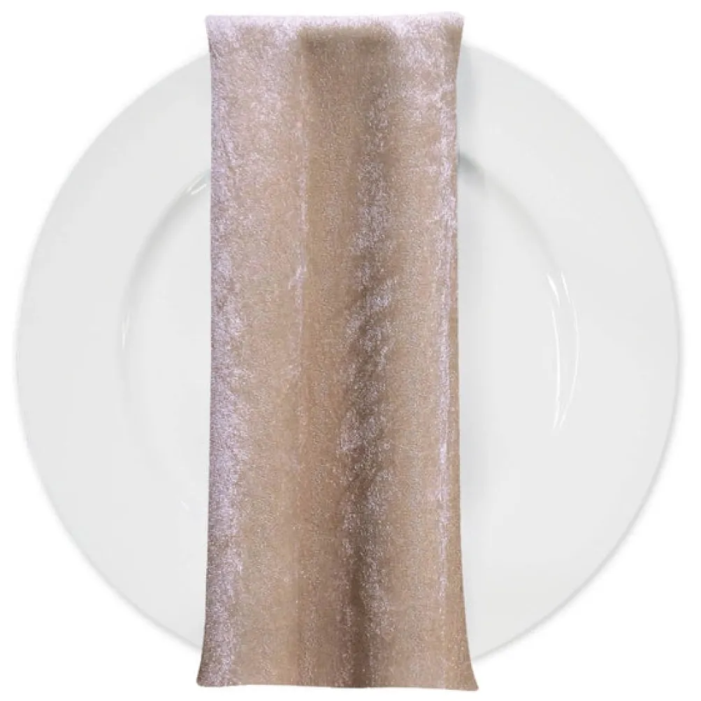 Lush Velvet Table Napkin in Champagne