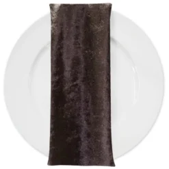 Lush Velvet Table Napkin in Chocolate