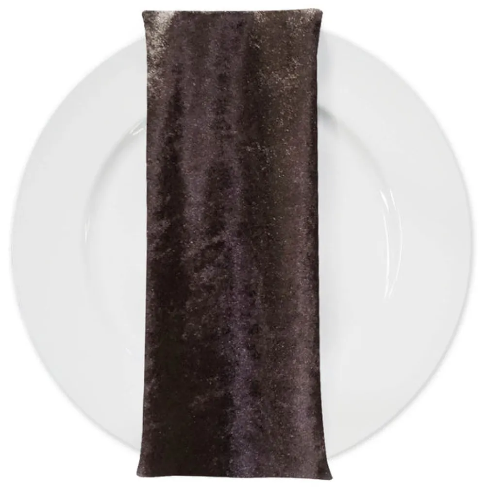 Lush Velvet Table Napkin in Chocolate