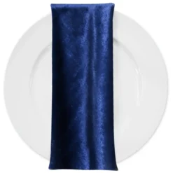 Lush Velvet Table Napkin in Dark Navy