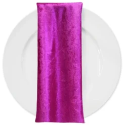 Lush Velvet Table Napkin in Fuchsia