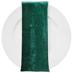 Lush Velvet Table Napkin in Hunter Green