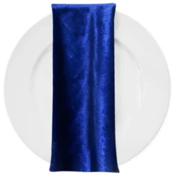 Lush Velvet Table Napkin in Navy