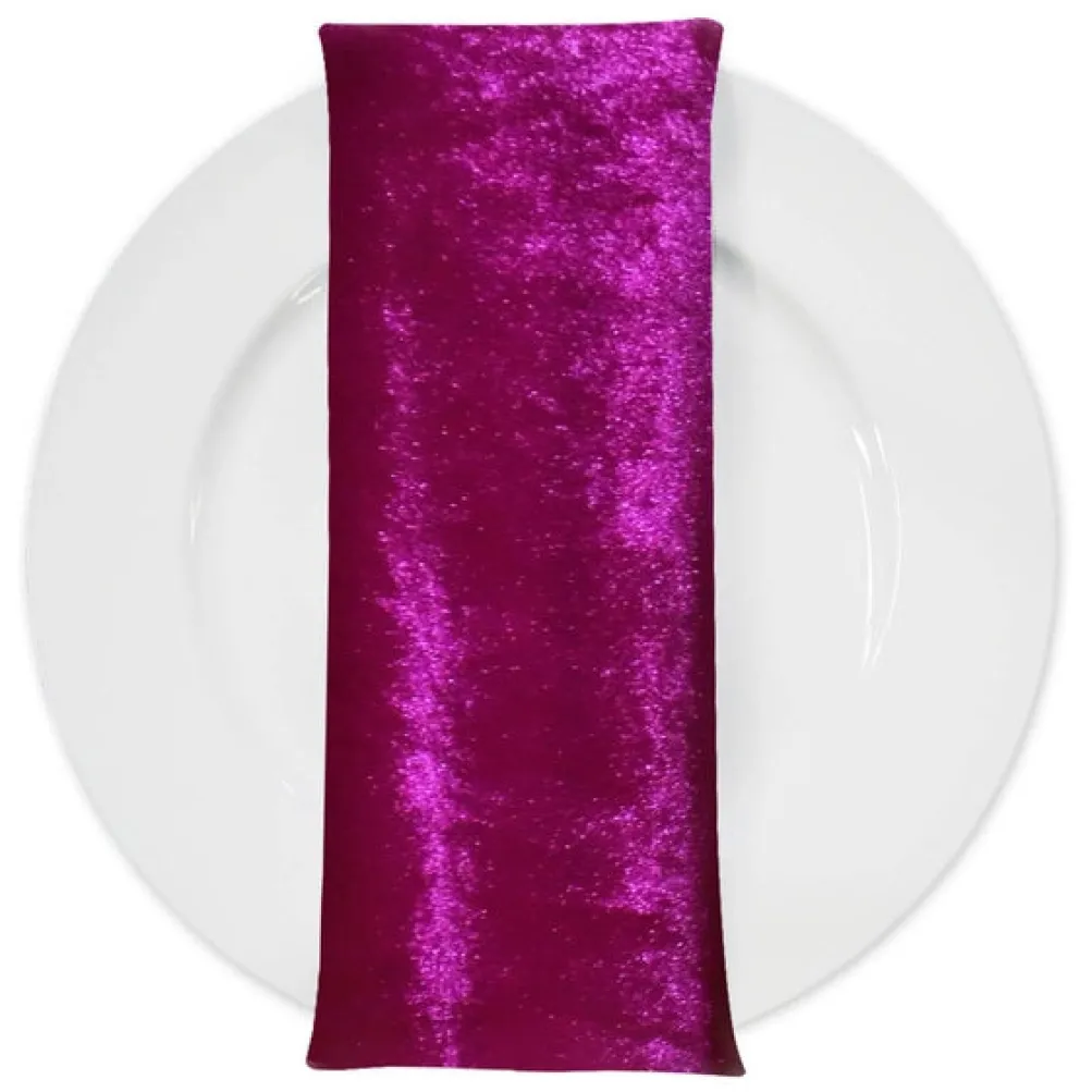 Lush Velvet Table Napkin in Sangria