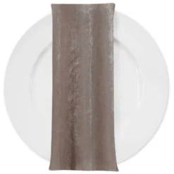Lush Velvet Table Napkin in Taupe