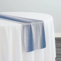 Lush Velvet Table Runner in Baby Blue