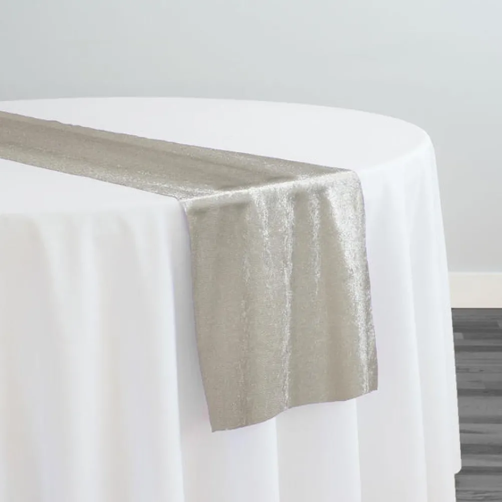 Lush Velvet Table Runner in Bone
