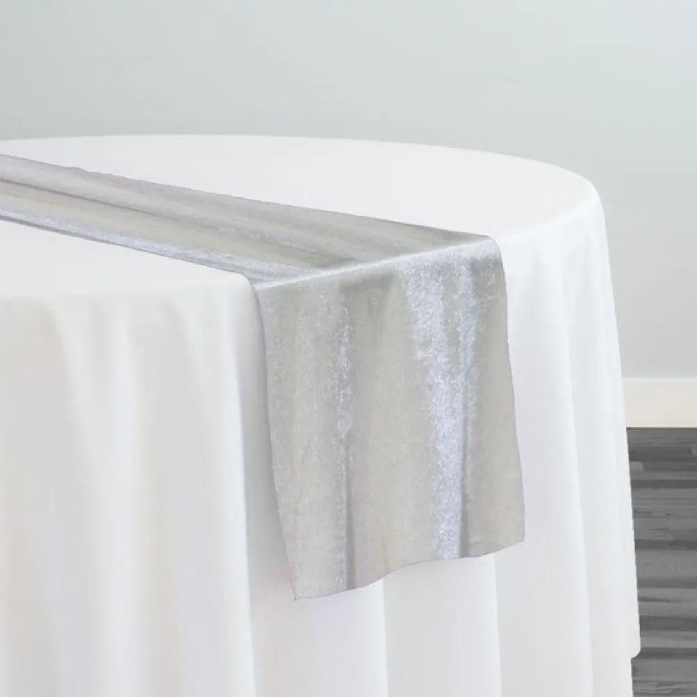 Lush Velvet Table Runner in Ivory