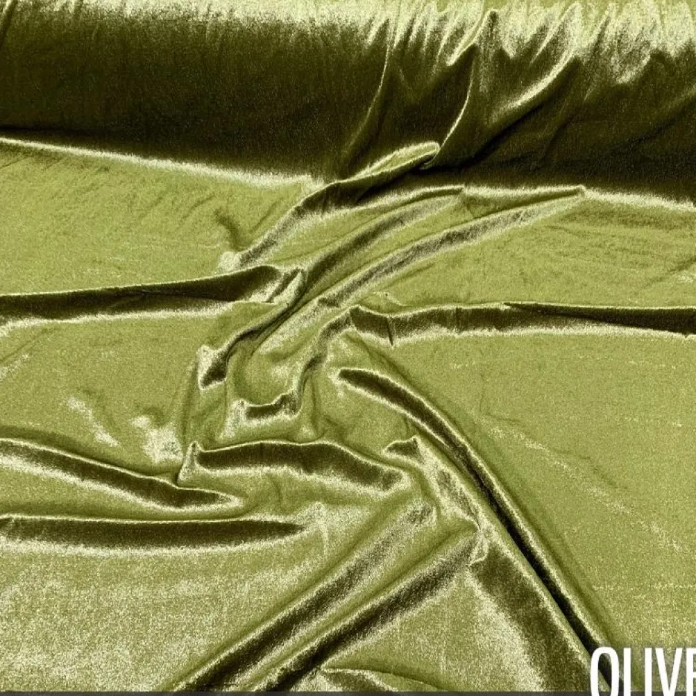 Lush Velvet Table Runner in Olive