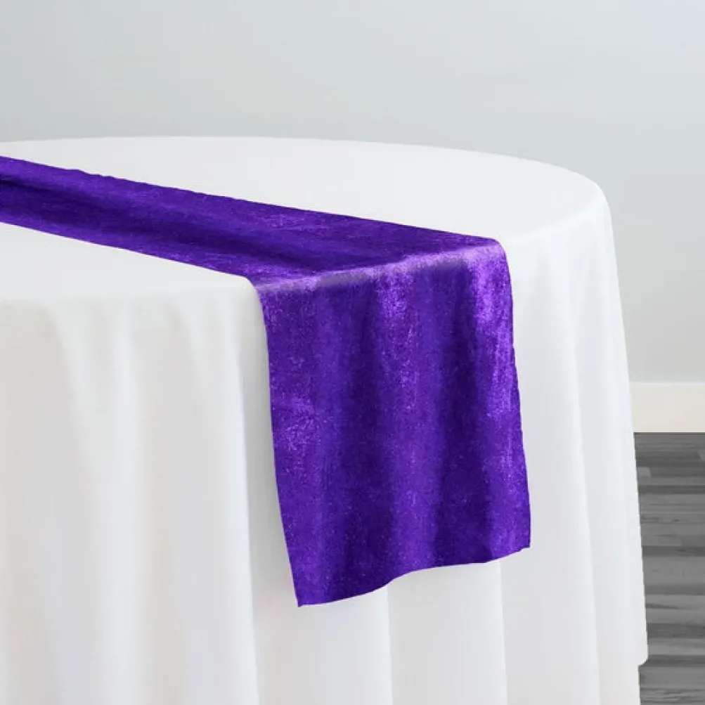 Lush Velvet Table Runner in Purple