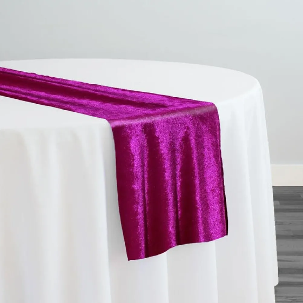 Lush Velvet Table Runner in Sangria