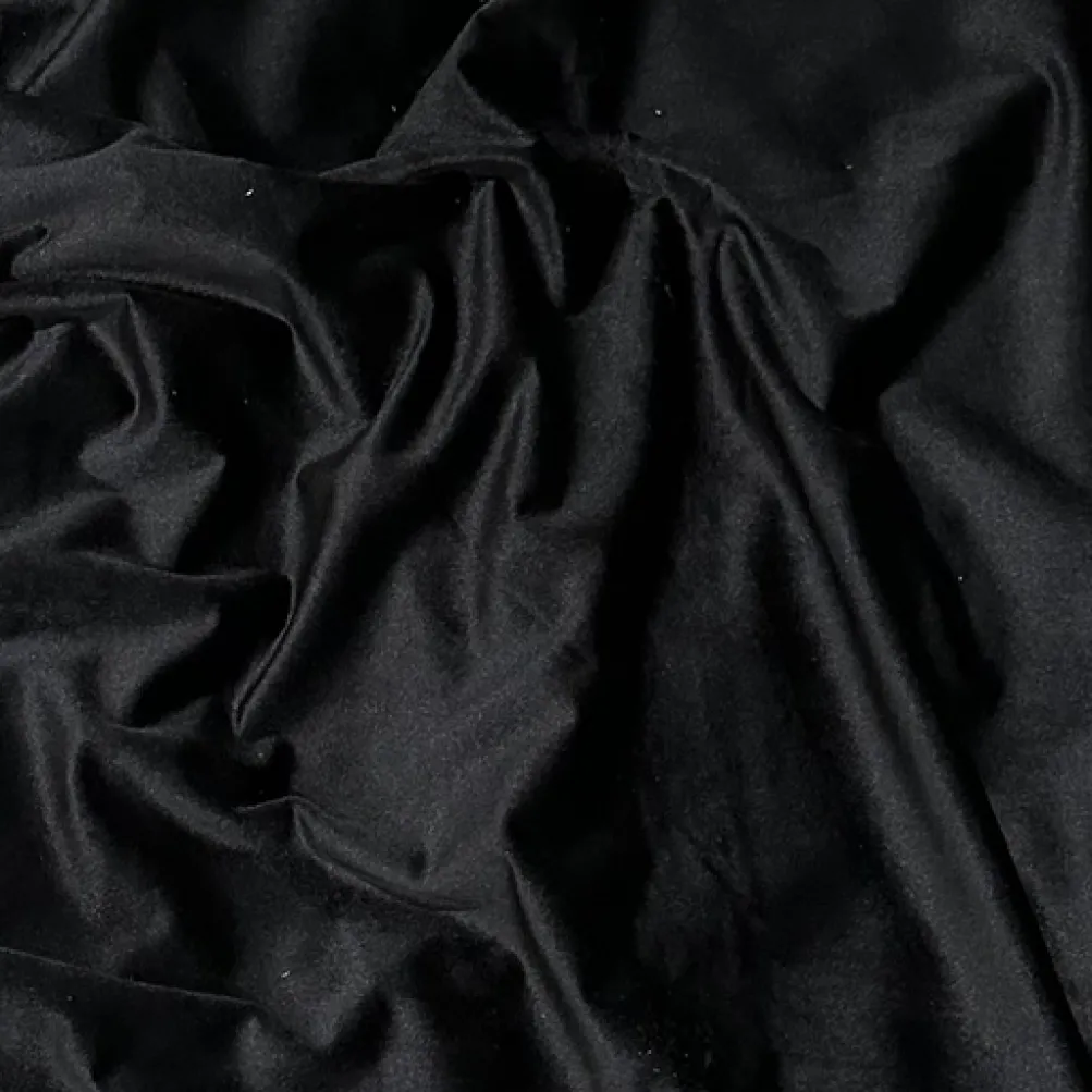 Luxury Plush Velvet Drapery Panel in Black