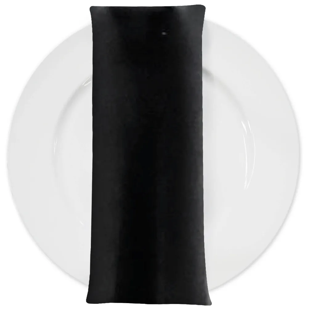 Luxury Plush Velvet Napkin in Black