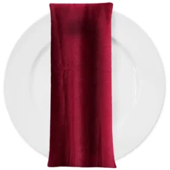 Luxury Plush Velvet Napkin in Wine