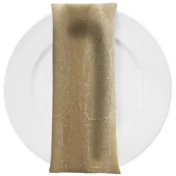 Luxury Plush Velvet Napkin in Champagne